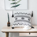 REGINA Baroco Decor Knitted Cushion Cover Gray Stripe Tassel Design Pillow Case Cotton Super Soft Sofa Car Nordic Pillow Cover