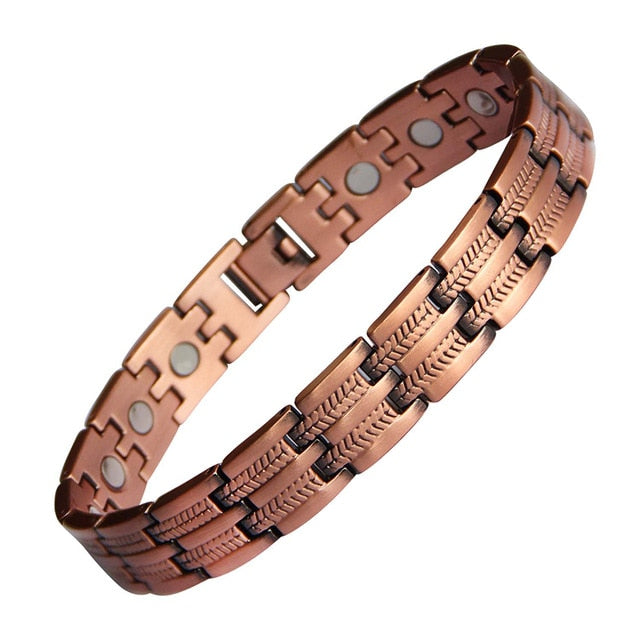 Oktrendy Pure Copper Magnetic Pain Relief Bracelet For Men Therapy Magnets Bangle Link Chain Women Health Care Jewelry Wholesale