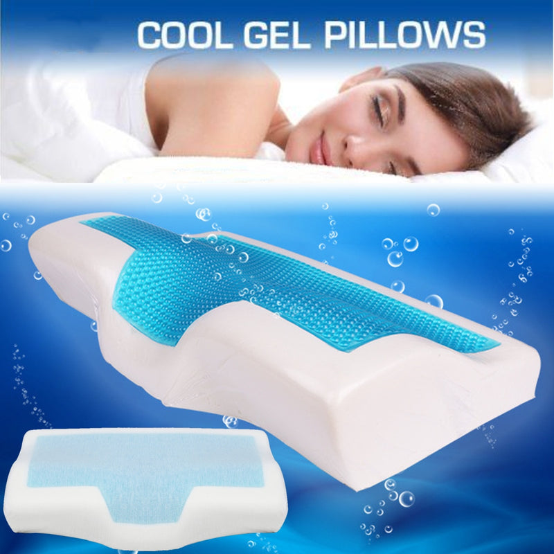 Hoiime Memory Foam Gel Pillow Summer Ice-cool Anti-snore Neck Orthopedic Sleep Pillow Cushion+Pillow cover for Home Beddings