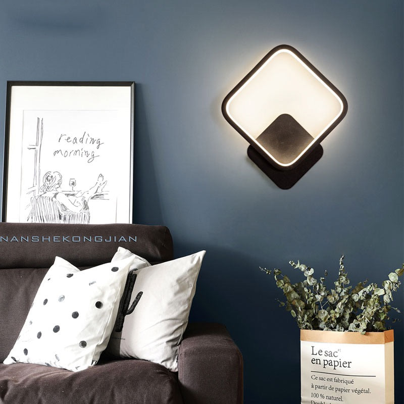 Lámpara de pared LED para dormitorio, lámparas de pared nórdicas, lámpara de pared de salón regulable, lámpara de noche, luz de pared led para accesorio de baño para el hogar