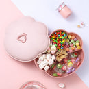 New Kawaii Strawberry Bowl Fruit Candy Storage Box With Lid Creative Modern Plastic Snack Dried Fruit Storage Box Organizer