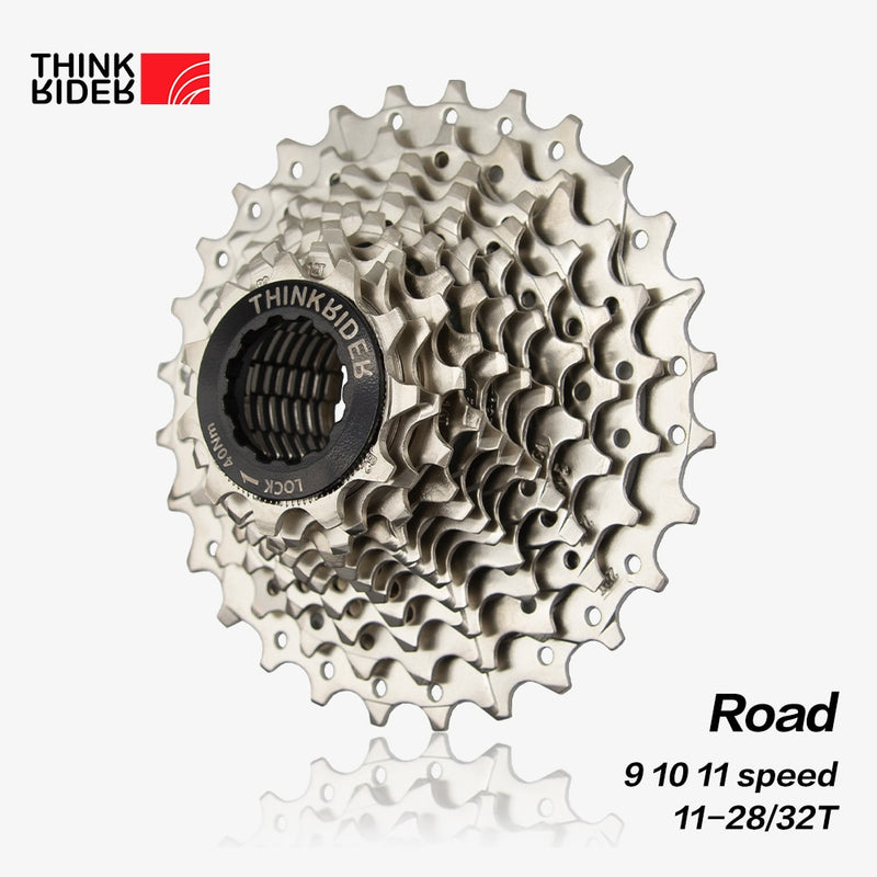 ThinkRider Road Bike 9 10 11 Speed Velocidade 28T/32T Bicycle Cassette Freewheel MTB Sprocket for SHIMANO A1 X7 X5