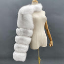 Fur Sleeve Women Fashion Luxury Real Fox Fur Coat Single Sleeve New Arrival
