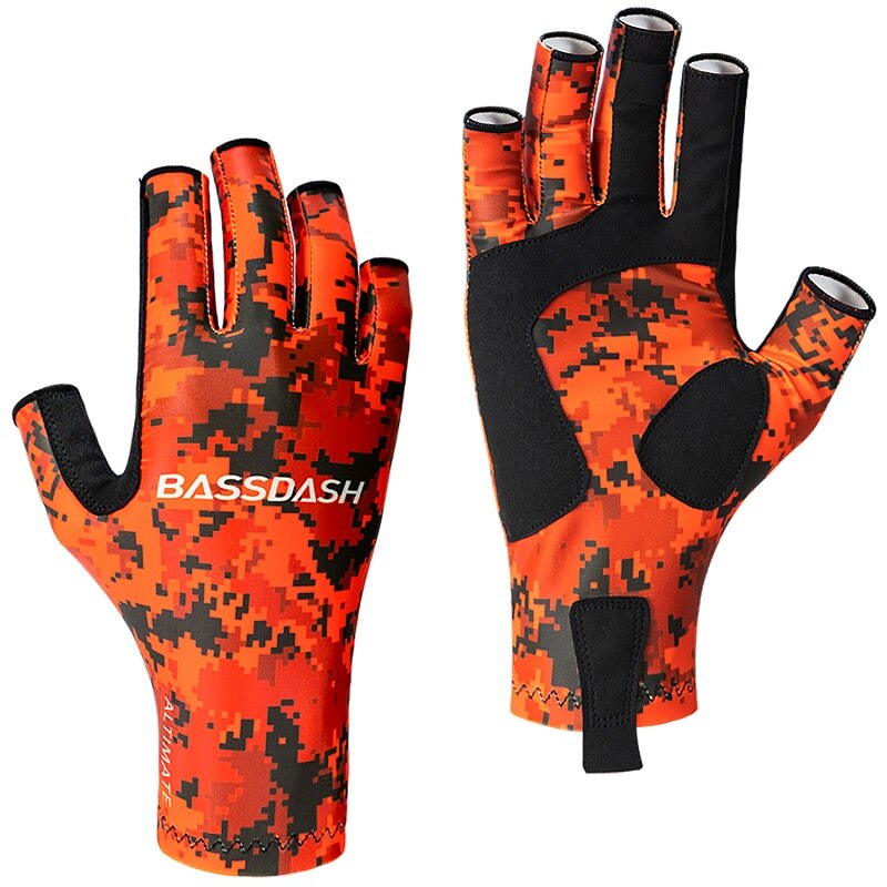 Bassdash ALTIMATE Sonnenschutz Fingerlose Angelhandschuhe UPF 50+ UV-Handschuhe für Herren und Damen zum Kajakfahren, Paddeln, Wandern, Radfahren