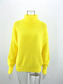 Mozuleva 2022 Autumn Winter Pullover Basic Warm Sweater for Women Soft Kniited Solid Korean Turtleneck Fashion Sweater Tops