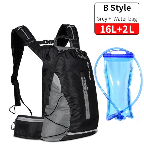 WEST BIKING 16L Bicycle Bag Ultralight Breathable Portable Bike Bag Reflective Waterproof Sports Climbing Pouch Cycling Backpack