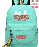 New Stranger Things backpack HELLFIRE Multifunction USB Charging Travel Canvas Student Backpack For Teens Boys Girls School Bag