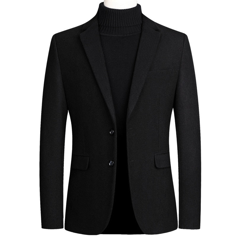 Herren Wollen Formelle Hochzeit Tudexo Anzugjacke Herren Business Casual Slim Fit klassische Wollblazer Schwarz Grau Rot Veste Homme 4XL