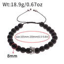 Fashion Turquoises Beads Yoga Bracelet Classic Silver Color CZ Crown Lovers Distance Couple Bracelets Friendship Jewelry