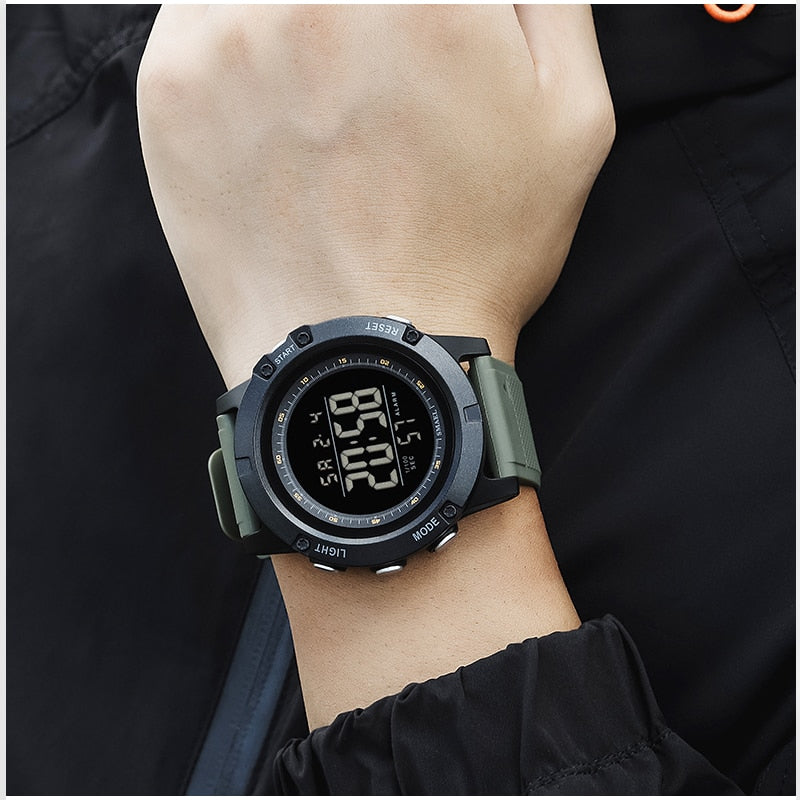 SMAEL Mens Watches Luxury Brand Military Digital Sport Clock Fashion Waterproof LED Light Wrist Watch For Men 1902 Stopwatches