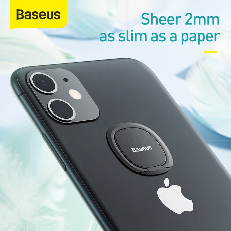 Baseus Ultra Slim 2.1mm Phone Finger Ring Holder  Universal Desktop Bracket For iPhone Samsang For Magnetic Car Phone Holder