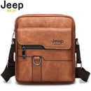 JEEP BULUO, bolso de cuero para hombre, bolsos de hombro tipo bandolera para hombre, bolso de mensajero de negocios para iPad de cuero dividido de vaca, envío directo