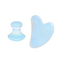 Rodillo de masaje de Jade de ópalo, juego de raspador Gouache, herramienta de Estiramiento Facial de piedra Gouache Natural, masajeador para Facial Gua Sha antiarrugas