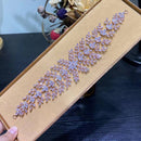 ASNORA Wedding 3A Cubic Zirconia Soft Headband Green Hair Accessories High Quality CZ Bridal Tiara Crown Jewelry For Women