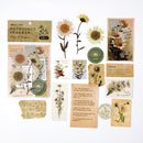 Journamm 15pcs Vintage Cards for Phone Deco Retro Stationery Supplies Plant Paper Junk Journal Label Scrapbooking Material