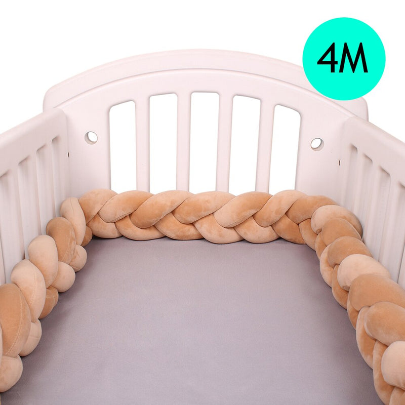 4M Baby Bett Stoßschutz Infant Wiege Kissen Kissen Zopf Knoten Stoßstange Krippe Stoßstange Tour De Lit Bebe Tresse Raumdekoration