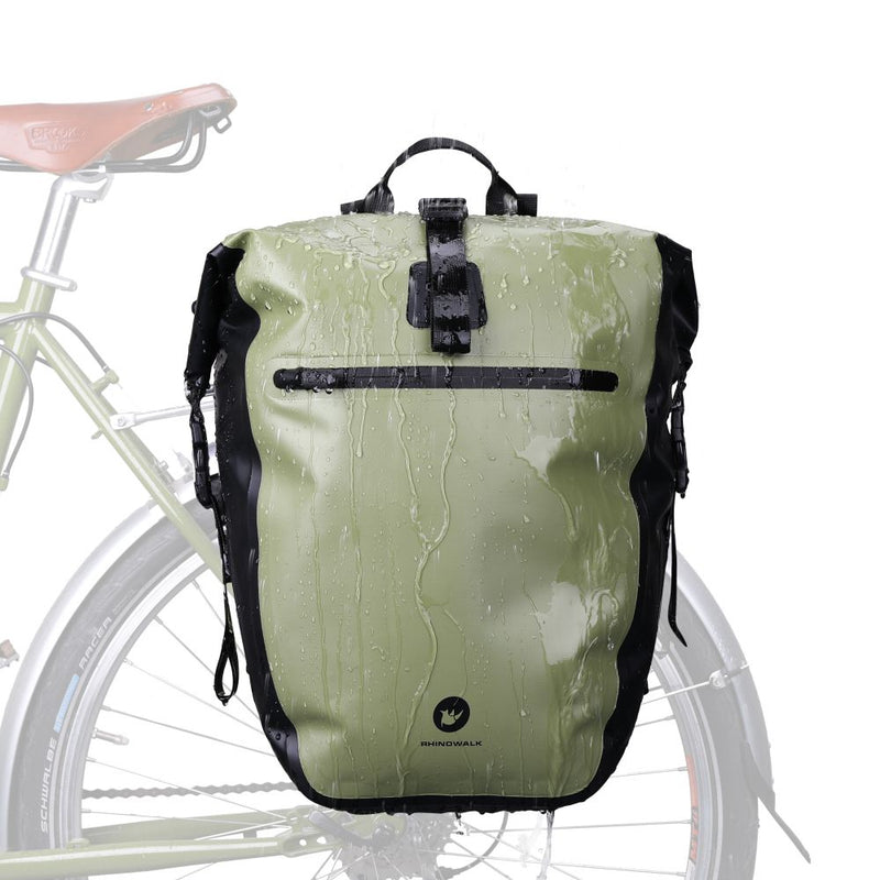 Rhinowalk Bicycle bag&amp;Pannier 100% Fully Waterproof 27L Big Bike Bag capacity Multifunctional Rear Rack Pannier Bag Cycling Bags