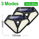 Goodland 102 LED Solar Light Outdoor Solar Lamp Powered Sunlight 3 Modes PIR Motion Sensor For Garden Decoration Wall Street