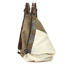 2021 neue Vintage Leinwand Rucksack Frauen Stickerei Patchwork Kordelzug Reisetasche Eimer Schultertasche Mochila Rucksack