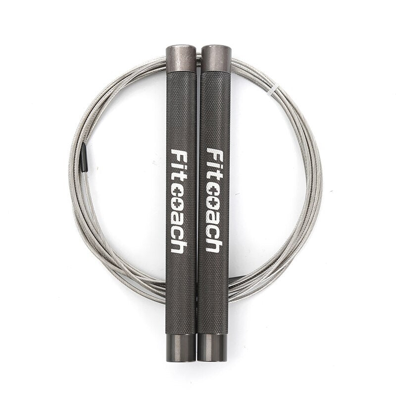 Fitcoach Speed ​​Jump Rope Cuerda de saltar de aluminio ajustable para fitness, ejercicio de resistencia, entrenamiento de intensidad