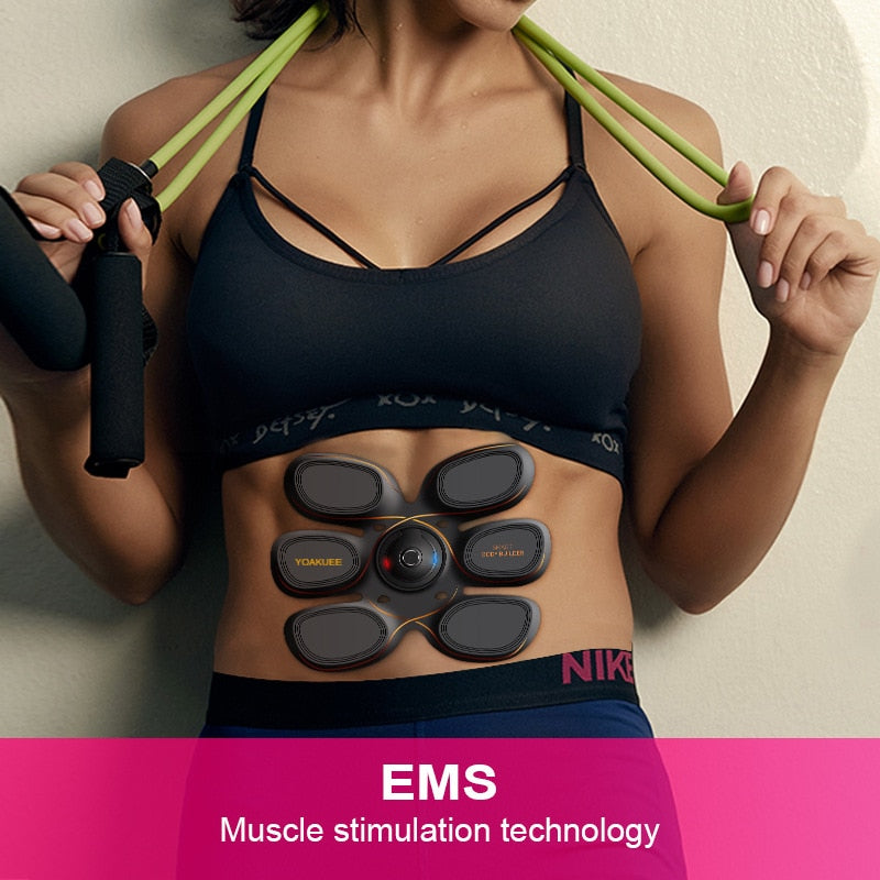 EMS Muscle Stimulationr Newest Phone App Control Timulator Belt Fitness Exercise Machine for Abdomen Muscle Arms Leg