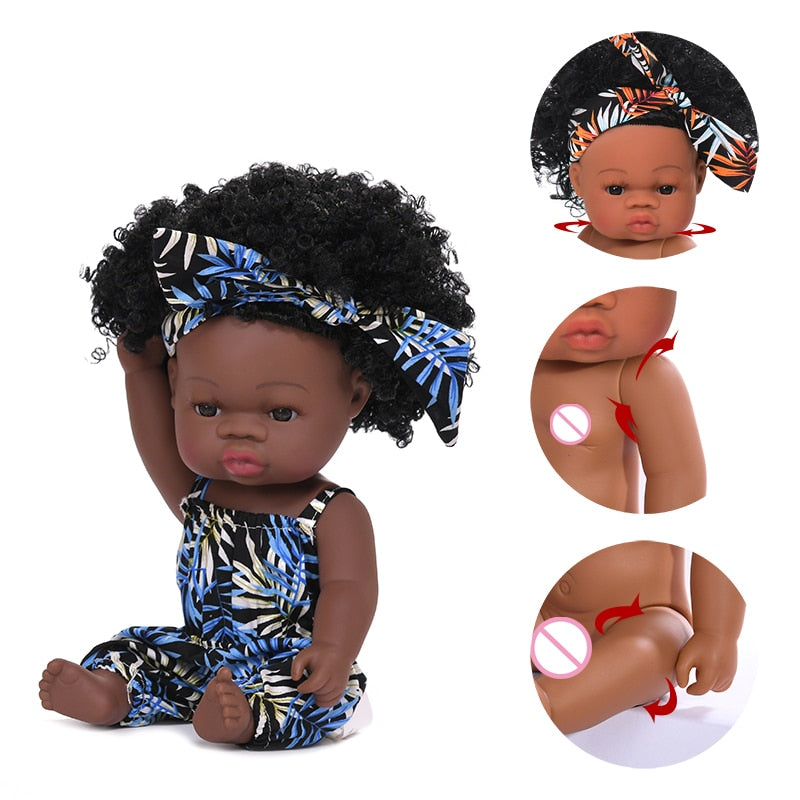 JINGXIN Sommer Reborn Babypuppe Afrikanisches Schwarzes Mädchen Lebensechte Puppen Babyspielzeug Für Kinder Mädchen Jungen Babys Körperspiel Vinylpuppen