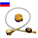 Estufa de Gas para exteriores, estufa de Camping, adaptador de recarga de propano, quemador LPG, acoplador de tanque de cilindro plano, adaptador de contenedor, ahorra tubo de Metal