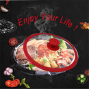 28-30-32cm Frying Pan with Lid Multifunctional Glass Lid Wok Pan Lids Covers Glass Round Pan Lid Silicone Glass Pan Covers