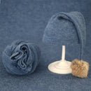 Soft Baby Photo Wraps With Hat 2pcs Sets Newborn Boys Girls Photography Swaddle Blanket Infant Picture Props Accessories