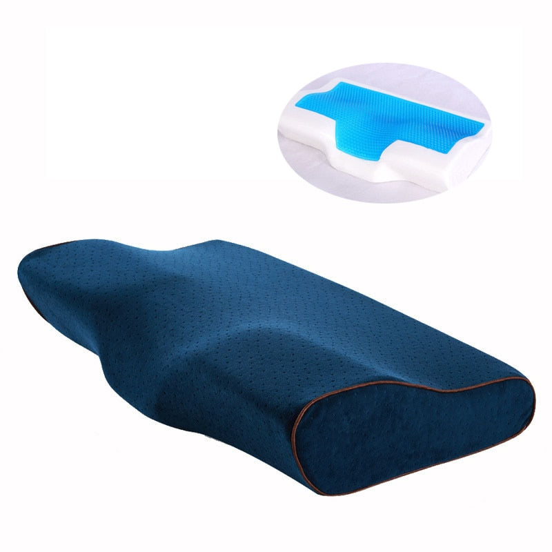 Hoiime Memory Foam Gel Pillow Summer Ice-cool Anti-snore Neck Orthopedic Sleep Pillow Cushion+Pillow cover for Home Beddings