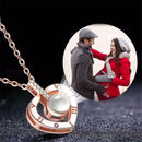 Custom Couples Photo Pendant Necklaces 100 Languages I Love You Necklace Projection Memory Lovers Jewelry
