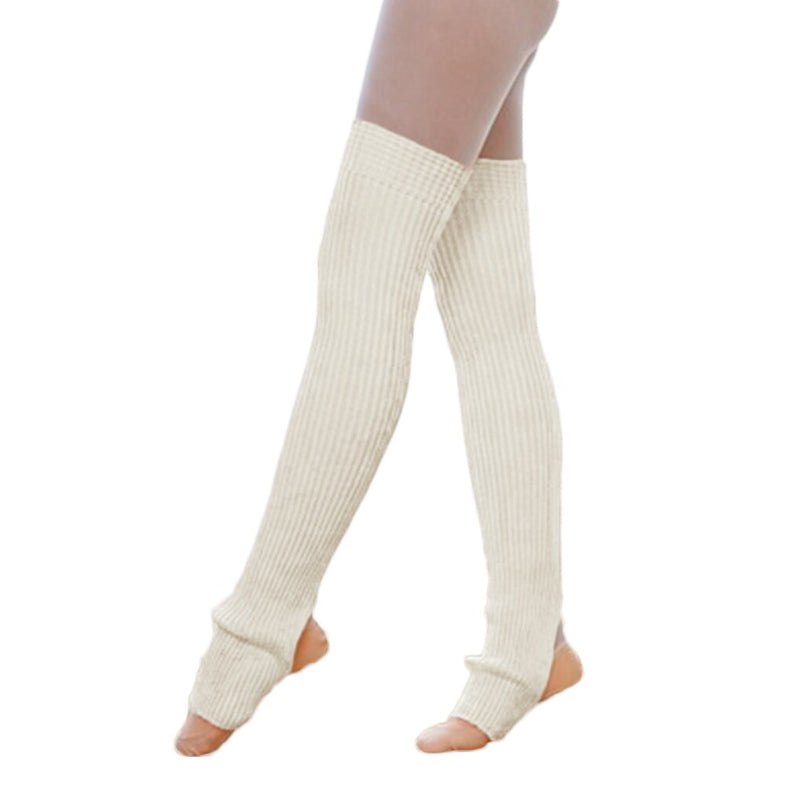 1 par de calcetines calentadores de piernas para mujeres y niñas, calcetines largos sin pies, medias de Ballet de baile de invierno y otoño