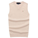 Good Quality Spring Autumn Men's Vest Sleeveless Sweaters Pullovers 100% Cotton Casual Knitted Vest Fashion Knitted Male Tops