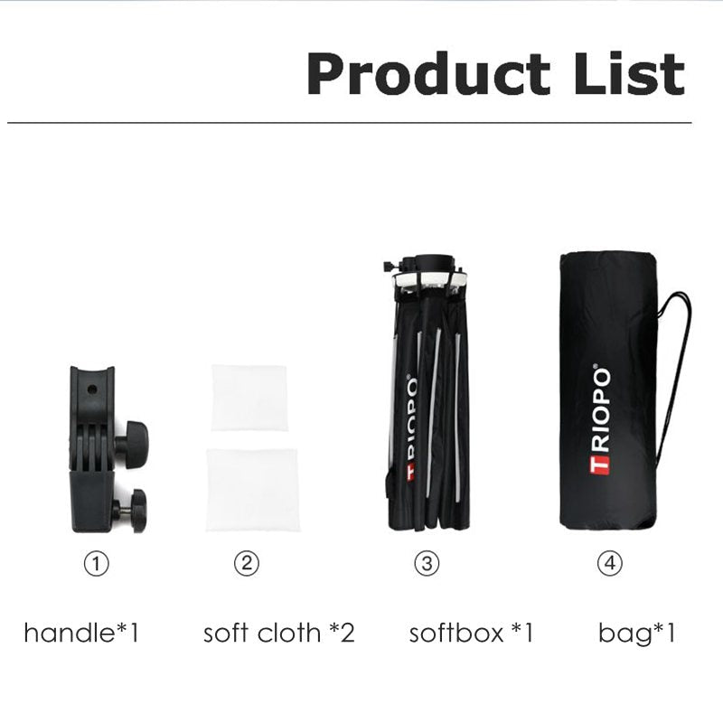 TRIOPO KX 65cm Octagon Softbox paraguas accesorios de estudio de fotografía caja suave para Godox AD200 V1 Yongnuo YN200 Flash Light