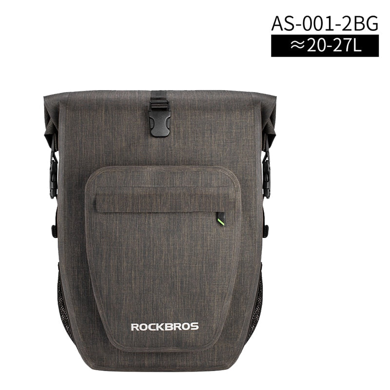 Bolsa de bicicleta impermeable ROCKBROS 27L, bolsa de viaje para ciclismo, cesta, estante trasero para bicicleta, asiento trasero, bolsas para maletero, alforja, accesorios para bicicleta MTB