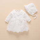Baby Baptism Dress 2022 Bow Newborn Baby Girls Infant Dresses &amp; Clothes Snow White Baby Dress 1 Year Old Birthday Girl Dress