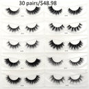 30/40/100/Paar Visofreie Nerzwimpern mit Tablett ohne Box Handgemachte natürliche falsche Wimpern Full Strip Lashes Wiederverwendbare lange Wimpern