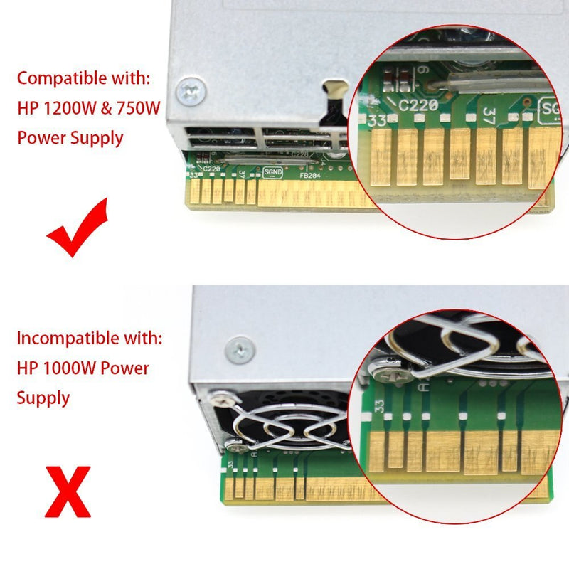 1200 W/750 W Breakout Board + 12 Stück 6P Stecker auf (6+2)8P Stecker Stromkabel Kits für HP PSU GPU Mining Ethereum