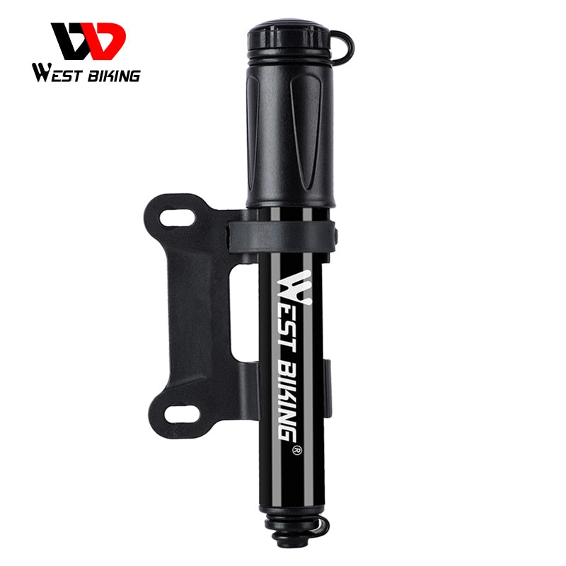 WEST BIKING Mini Bicycle Pump 120PSI Cycling Hand Air Pump Ball Tire Inflator Schrader Presta Valve MTB Mountain Road Bike Pump