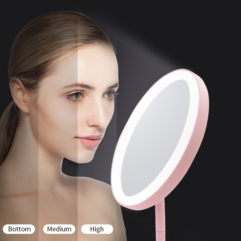 Makeup Mirror Led Touch Screen Mirror Standing Mirrors Table Mirrors Vanity Miroir Cosmetic Mirror with Lights Make up Miroir