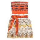 2020 Princess Moana Cosplay Costume for Children Vaiana dress Costume with Necklace for Halloween Costumes for Kids Girls Gifts