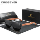 KINGSEVEN Women's Glasses Natural Bubinga Wooden Sunglasses Men Polarized Fashion Sun Glasses Original Wood Oculos de sol