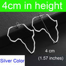 Anniyo African Map Big Earrings Exaggerate Larger Earring Stud Africa Ornaments Traditional Ethnic Hyperbole Jewelry
