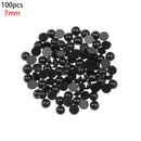 100 Uds. Ojos de seguridad de plástico negro de 3-12mm para muñeco de oso, marionetas de animales, manualidades DIY, juguetes para niños, accesorios para los ojos