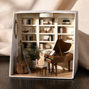 Puppenhausmöbel Diy Miniatur 3D Holzminiaturen Puppenhaus Spielzeug für Kinder Geburtstagsgeschenke Casa Kitten Diary H013