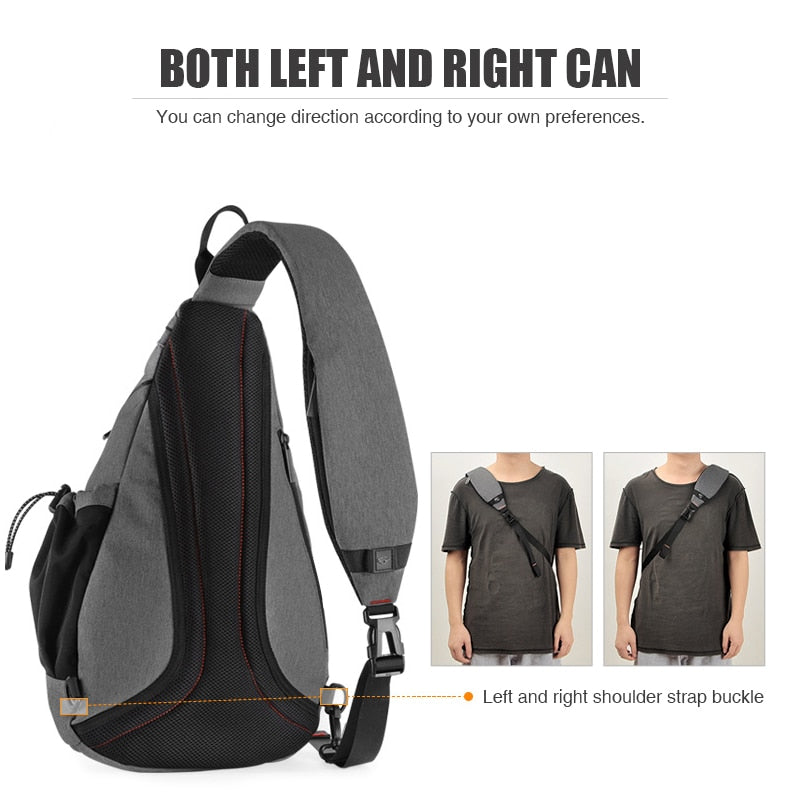 Mixi Herren One Shoulder Rucksack Damen Umhängetasche Crossbody USB Jungen Radfahren Sport Reise Vielseitig Mode Tasche Student Schule