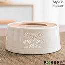 BORREY Ceramic Teapot Warmer Holder Base Tea Warmer Insulation Base Tea Coffee Water Warmer Candle Heating Base Holder Teaware