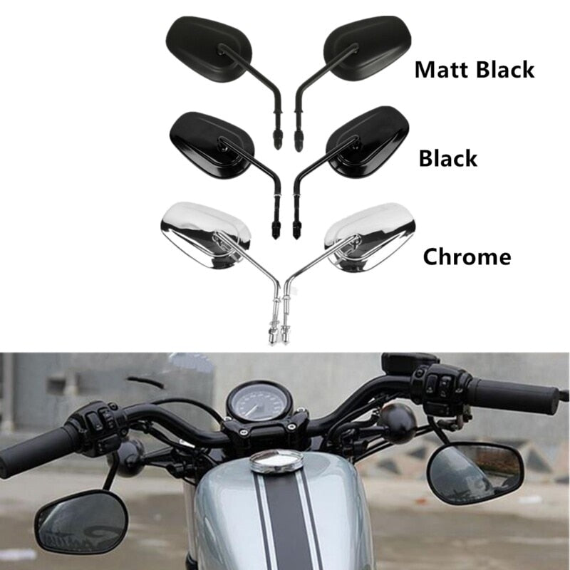 Motorcycle Rear Side Mirrors Rearview For Harley Touring Sportster 883 Road King Fatboy Softail Bobber Chopper Street Glide Dyna