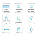 Gaming Mechanical Keyboard 87 keys Game Anti-ghosting Blue Switch Color Backlit Wired Keyboard For pro Gamer Laptop PC