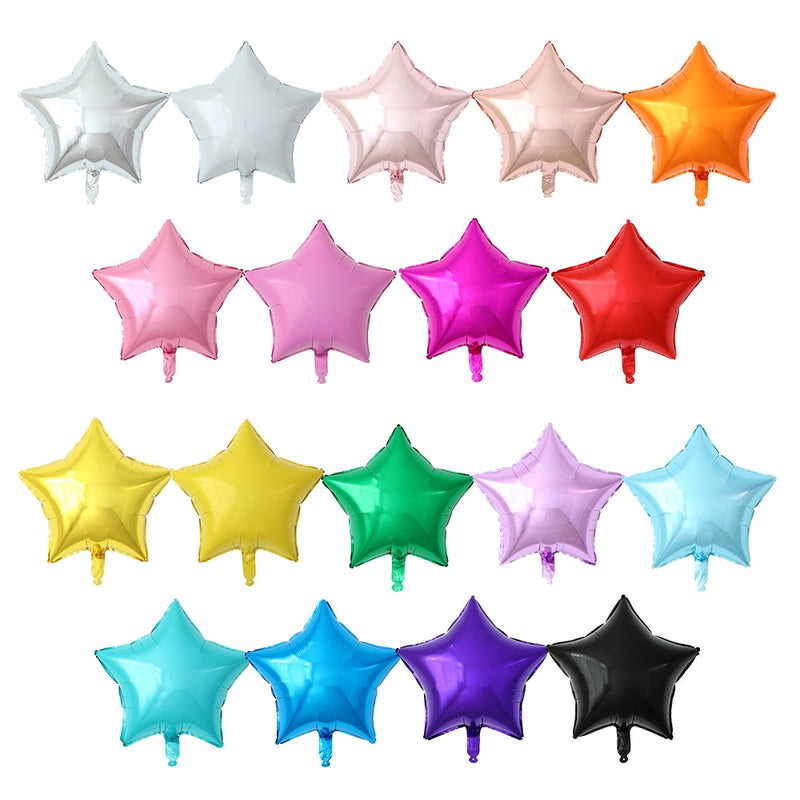 50 Uds. De Globos de aluminio con forma de corazón de estrella de 18 pulgadas, Globos inflables de helio, decoraciones para fiesta de cumpleaños, Globos de compromiso de boda para niños